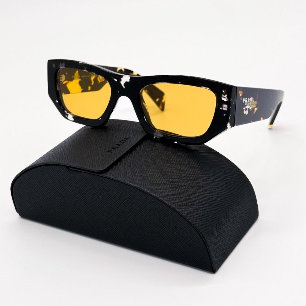 NEW PRADA PRA01S 15O10C SUNGLASSES MEN PR A01S 15O10C HAVANA SQUARE SPR A01